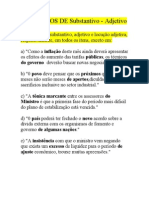 Exercicio Sobre Adjetivo e Substantivo