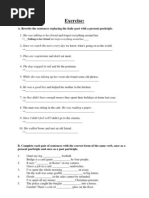 Participles and Gerunds Exercise