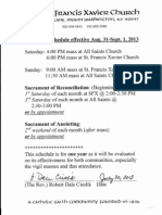 Mass Schedule Information