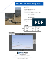 Dynapump Model 13 Pumping Unit: Specifications