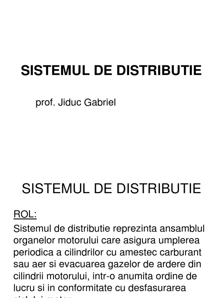 Sistemul de Distributie | PDF