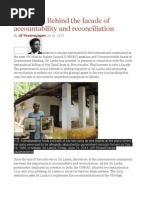 Sri Lanka Behind The Facade of Accountability and Reconciliation