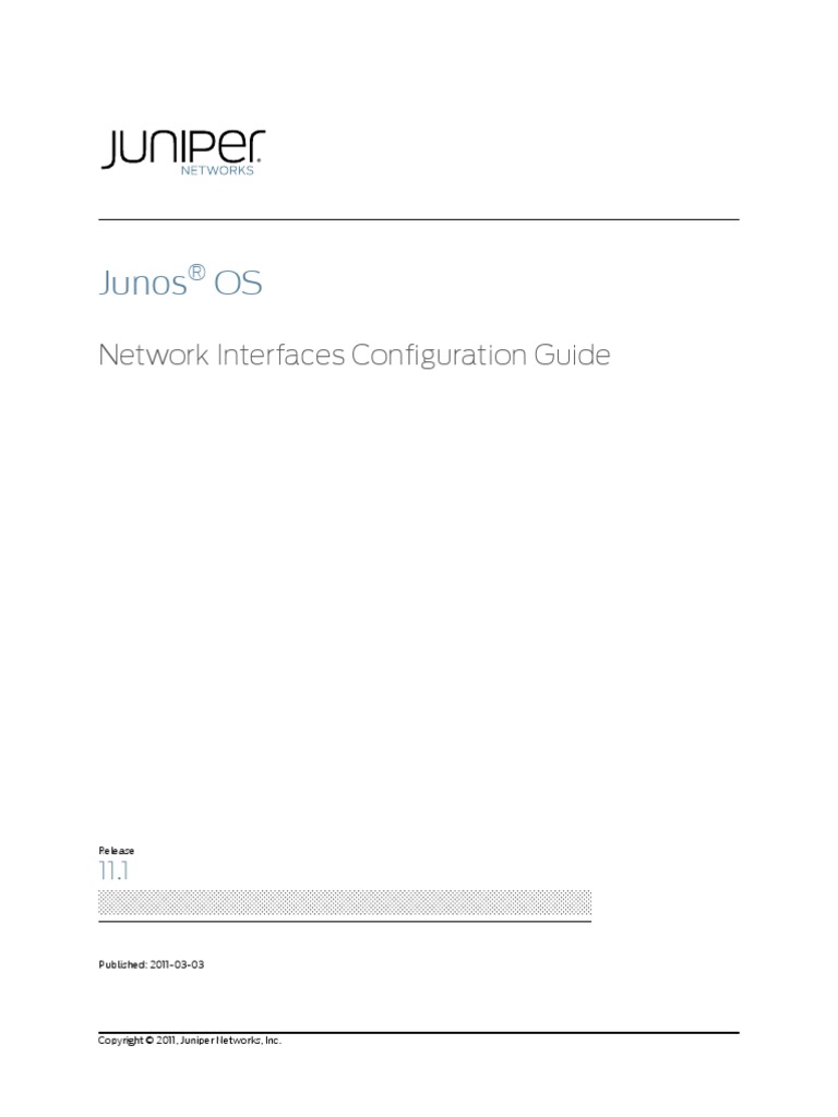 Juniper Config Guide Network Interfaces