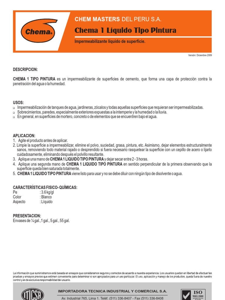 TRANSFORMADOR DE OXIDO CHEMA1 LT