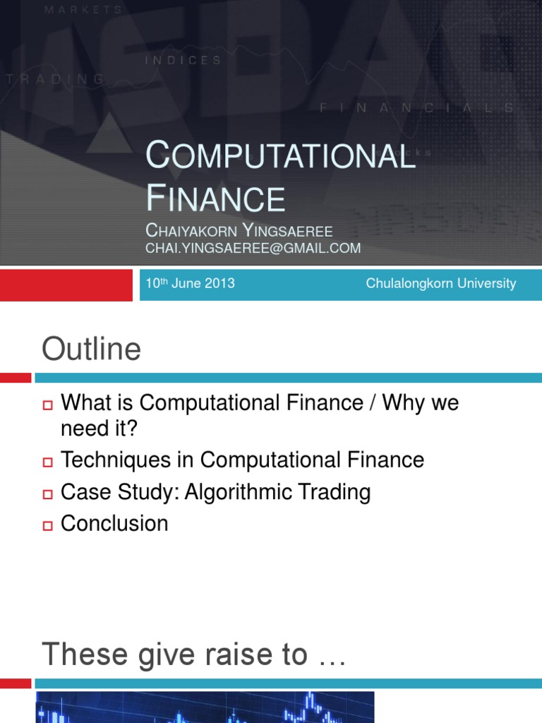 Introduction to Computational Finance | PDF | Regression Analysis ...