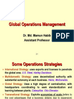 Global Operations Management: Dr. Md. Mamun Habib Assistant Professor