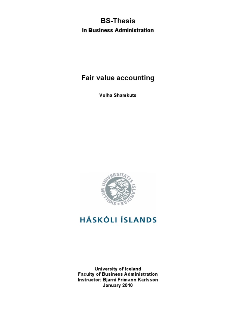Fair Value Accounting cracked Fair Value Financial Accounting