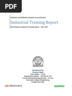Download Project End semester report- 6 months industrial training - Mahindra and Mahindra- Swaraj Tractor Division by Harpreet Randhawa SN15543634 doc pdf