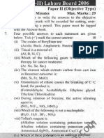 Inter Part 2 Chemistry Objective Paper of Lahore Board 2006