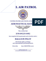 Balloon Pilot Aeronautical Rating