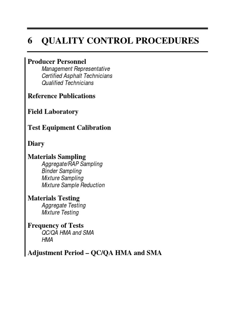 Quality Control Procedure PDF Calibration Quality Assurance