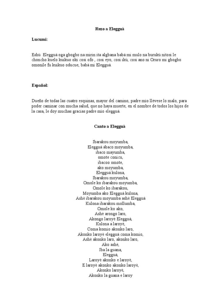 Rezos | PDF | Deidades | Santeria