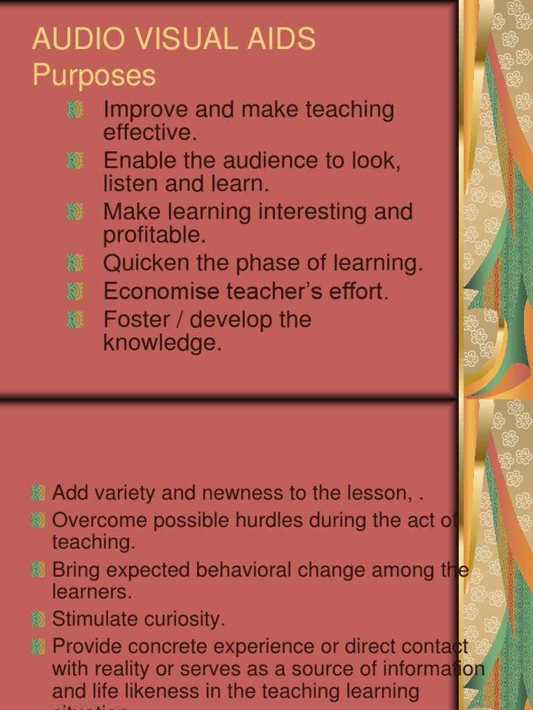 Audio Visual Aids PDF Thought Learning