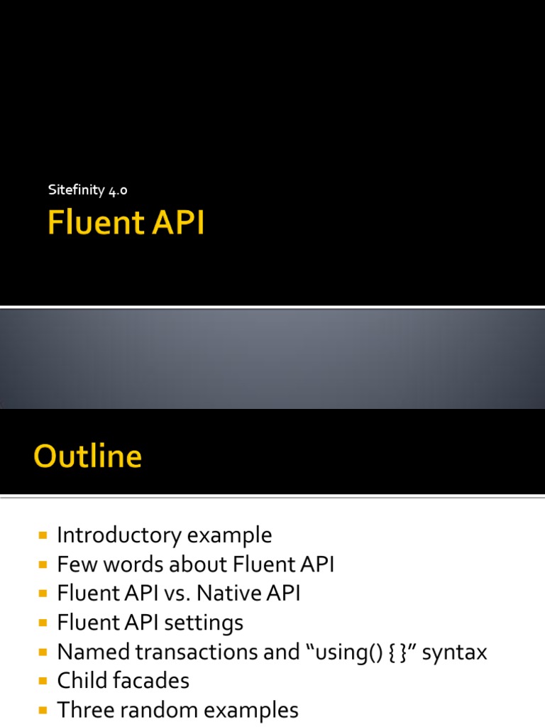 FluentAPI Webinar | PDF