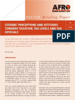 Citizens’ Perceptions and Attitudes Towards Taxation, Tax Levels And Tax Officials