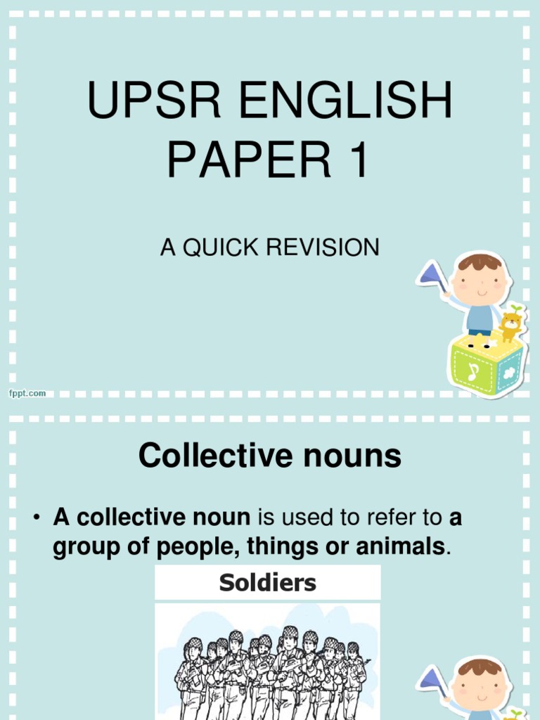 UPSR English Paper 1  PDF  Grammar  Syntax