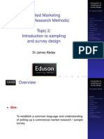 2 Introduction To Sampling and Survey Design