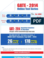 Download GATE 2014 Online Test Series Schedule  Time Table - MADE EASY by MADE EASY SN155479656 doc pdf