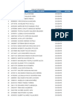 Lista de Participantes