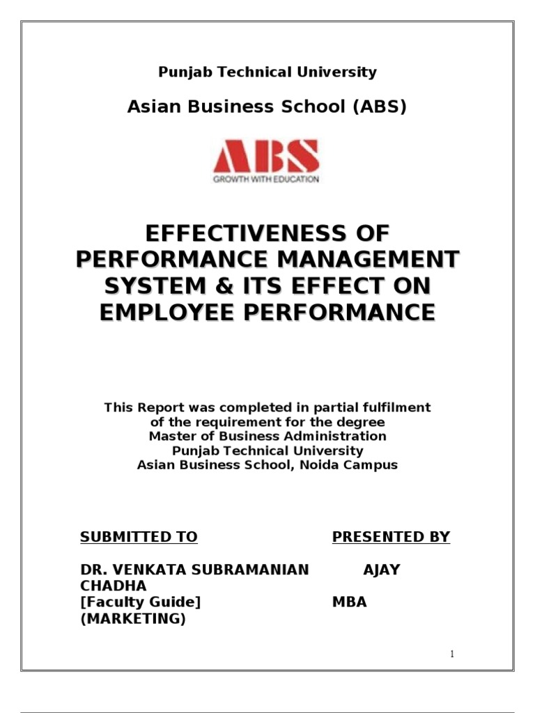 Performance Management Impact on Employees | PDF | Performance ...
