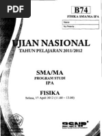 Download Soal UN Fisika SMA 2012 Paket B74 by Dita Maulita SN155505363 doc pdf