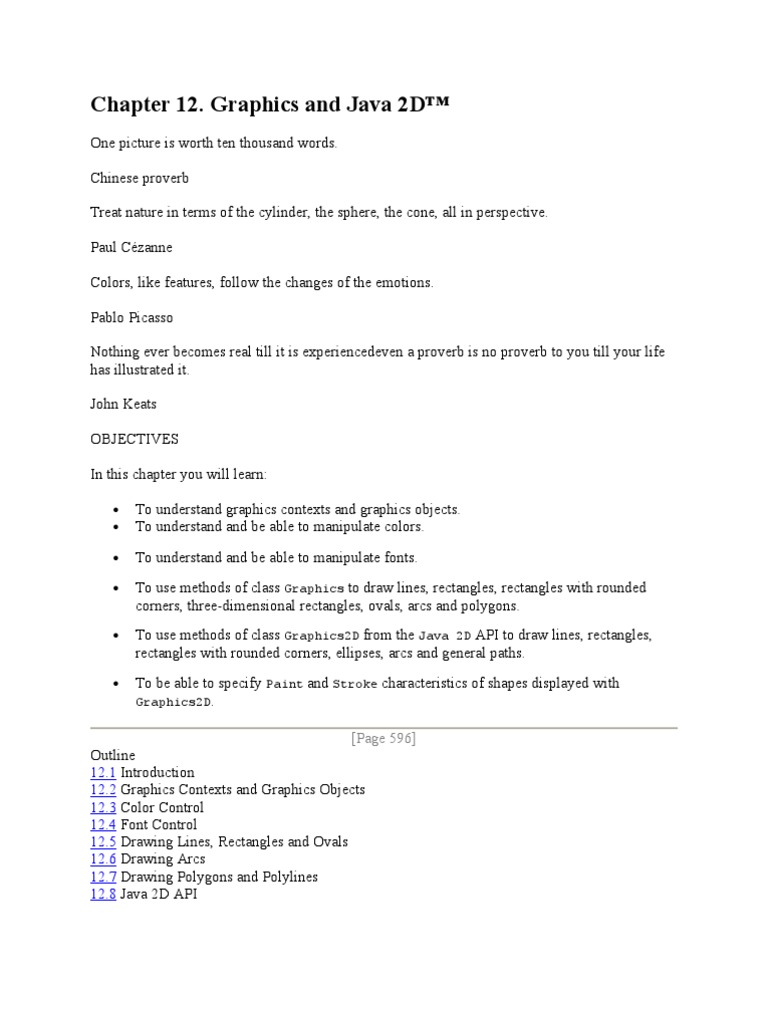 Chapter 12. Graphics and Java 2D™ | PDF