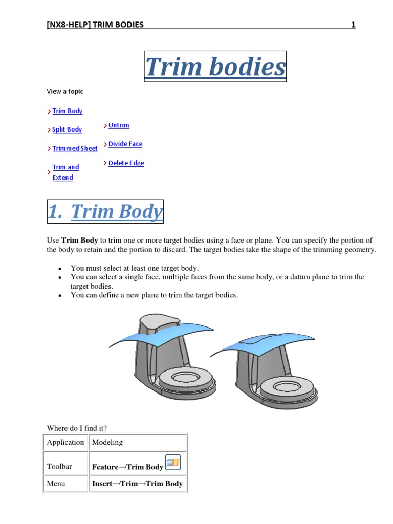 Unigraphics NX8 Trim Bodies Rotation Around A Fixed Axis Curvature