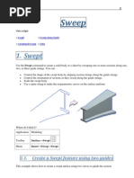 Unigraphics NX8 - Sweep