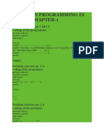 Solution Programming in Ansi C: Chapter-1: Problem Exercise No 1.1&1.2: Coding of The Programme