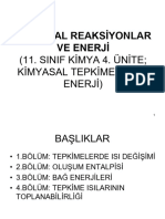 Sinif Ki̇mya 4. Üni̇te Ki̇myasal Tepki̇melerde Enerji̇