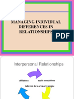 Managing Individual Differences in Relationships