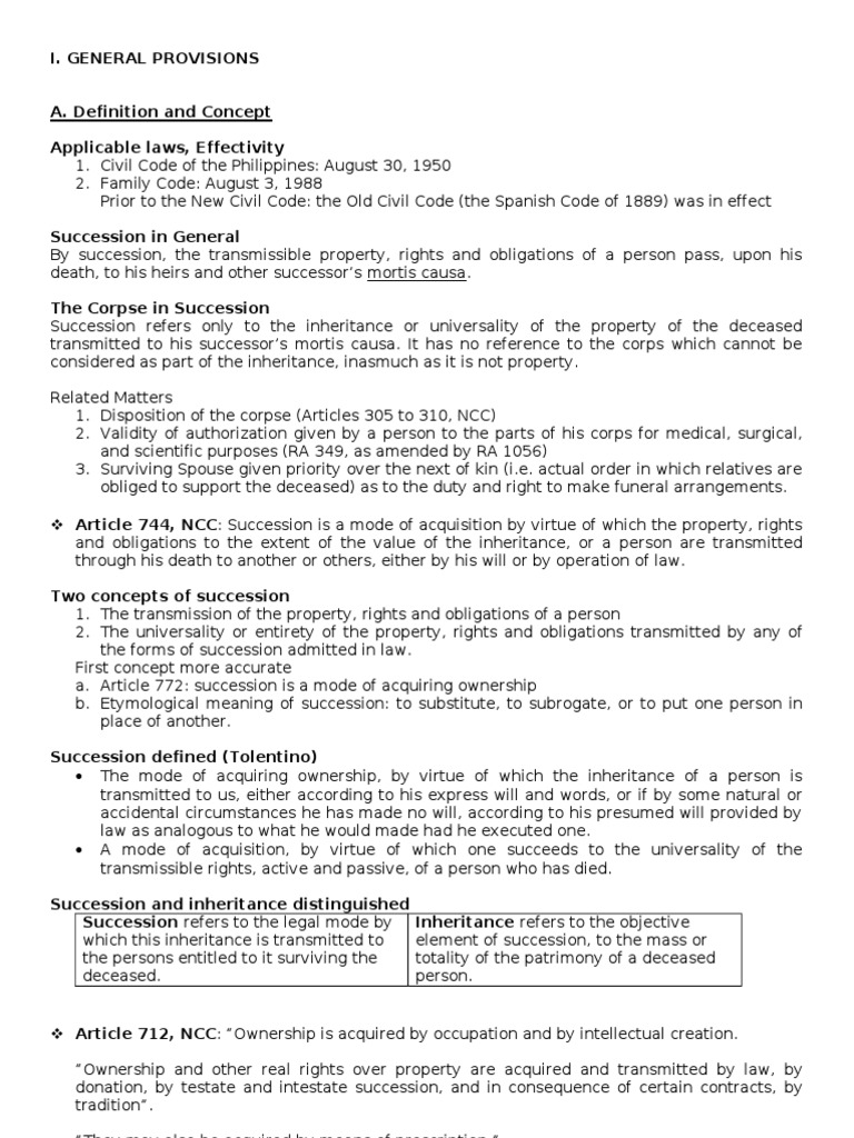 Succession Notes Atty Uribe PDF | PDF | Will And Testament | Intestacy