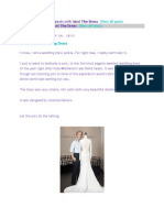 Bella Swan's Wedding Dress: Showing Posts With Label The Dress. Showing Posts With Label The Dress