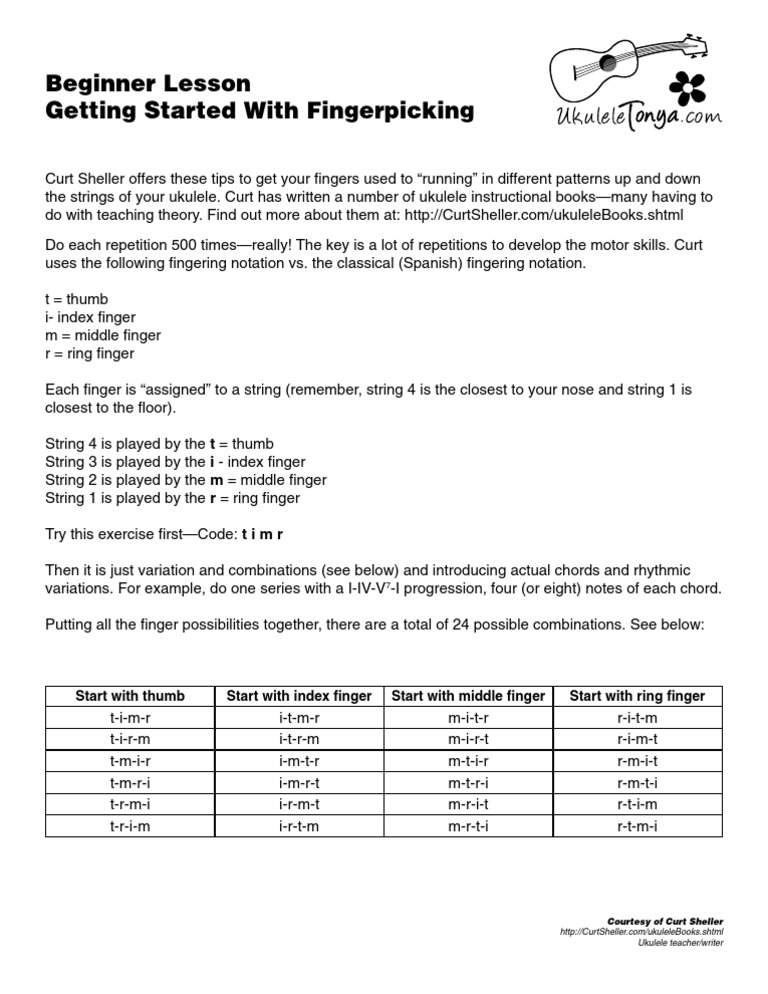 004 Fingerpicking Lesson | PDF | Language Arts & Discipline | Foreign ...
