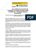 Índice de Percepções de Corrupção - 2008 