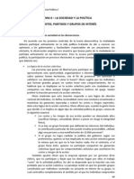 Tema 6 - La Sociedad y La Política. Votantes, Partidos y Grupos de Interés.