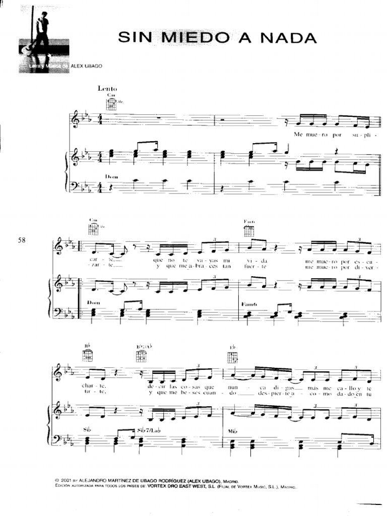Alex Ubago Sin Miedo A Nada