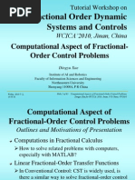 Fractional Order Dynamic Systems and Controls