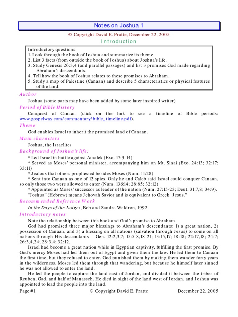 Book Of Joshua, BIBLE | Joshua | Canaan