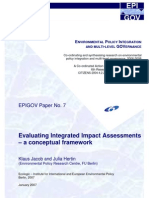 Evaluating Integrated Impact Assessments - A Conceptual Framework