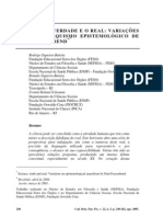 A Ciencia, A Verdade e o Real - Variacoes Sobre o Anarquismo Epistemologico de Paul Feyerabend PDF