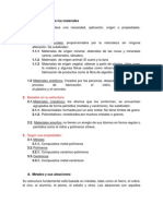 Clasificación de los materiales