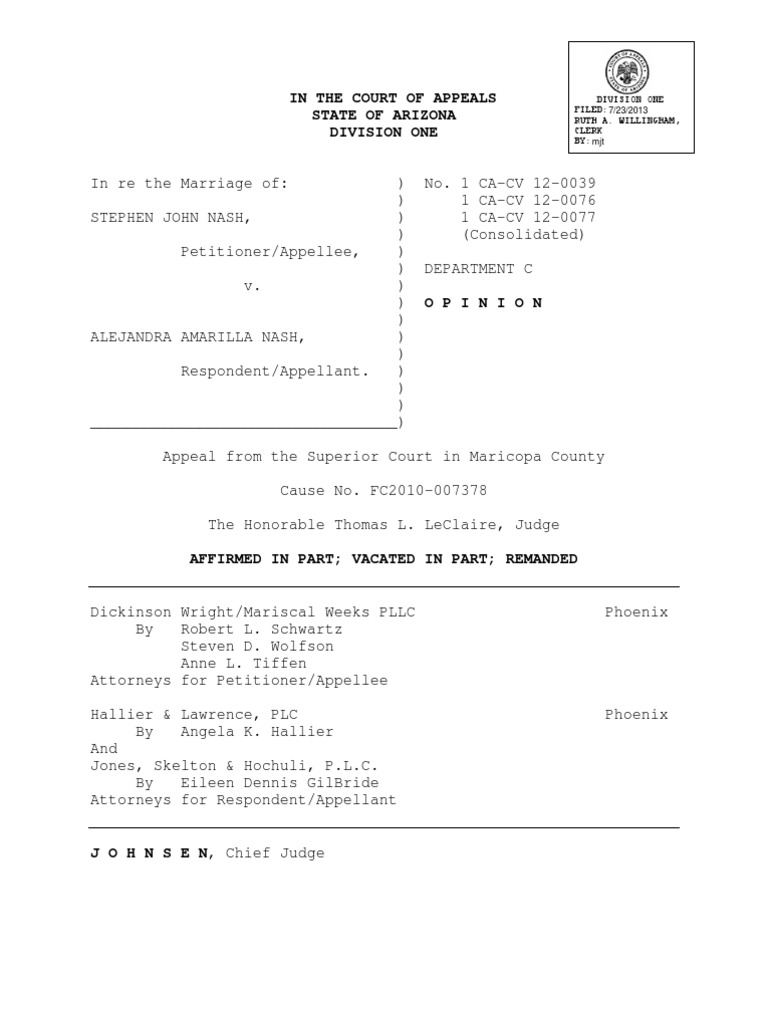 Nash Divorce Child Support Appeal | PDF | Child Support | Best Interests