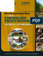 Diseño Curricular Base de La Formacion Profesional Tecnica y Tecnologica