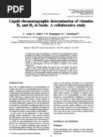 Liquid Chromatographic Determination of Vitamins B1 and B2 in Foods.