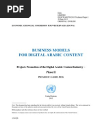 BUSINESS MODELS FOR DIGITAL ARABIC CONTENT