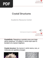 Crystal Structures of Solid State