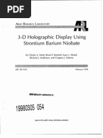 3D holographic Display Using Strontium Barium Niobate