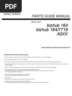 Konica Minolta Buzhup 164 184 Parts Guide Manual