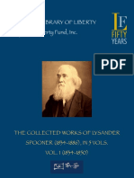 INGLES - SPOONER The Collected Works of Vol. 1 (1834-1850) (2010)